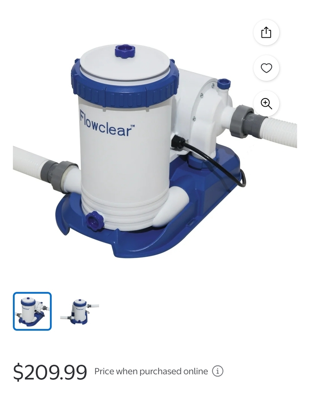 Bestway - Flowclear 2500 Gallon Filter Pump